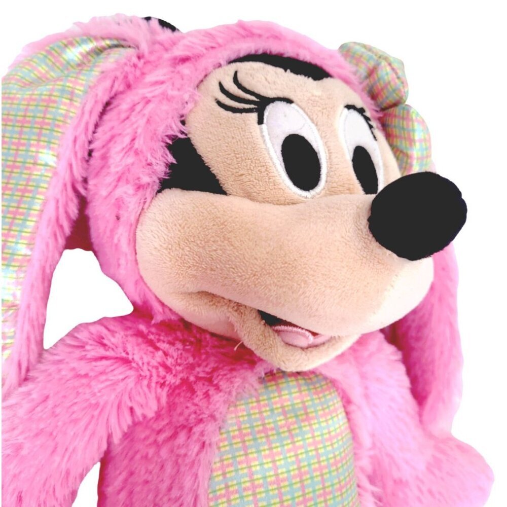 Disney Parks Minnie Mouse Plush Stuffed Bunny Rabbit Costume 12" Pink Easter - Picture 6 of 8